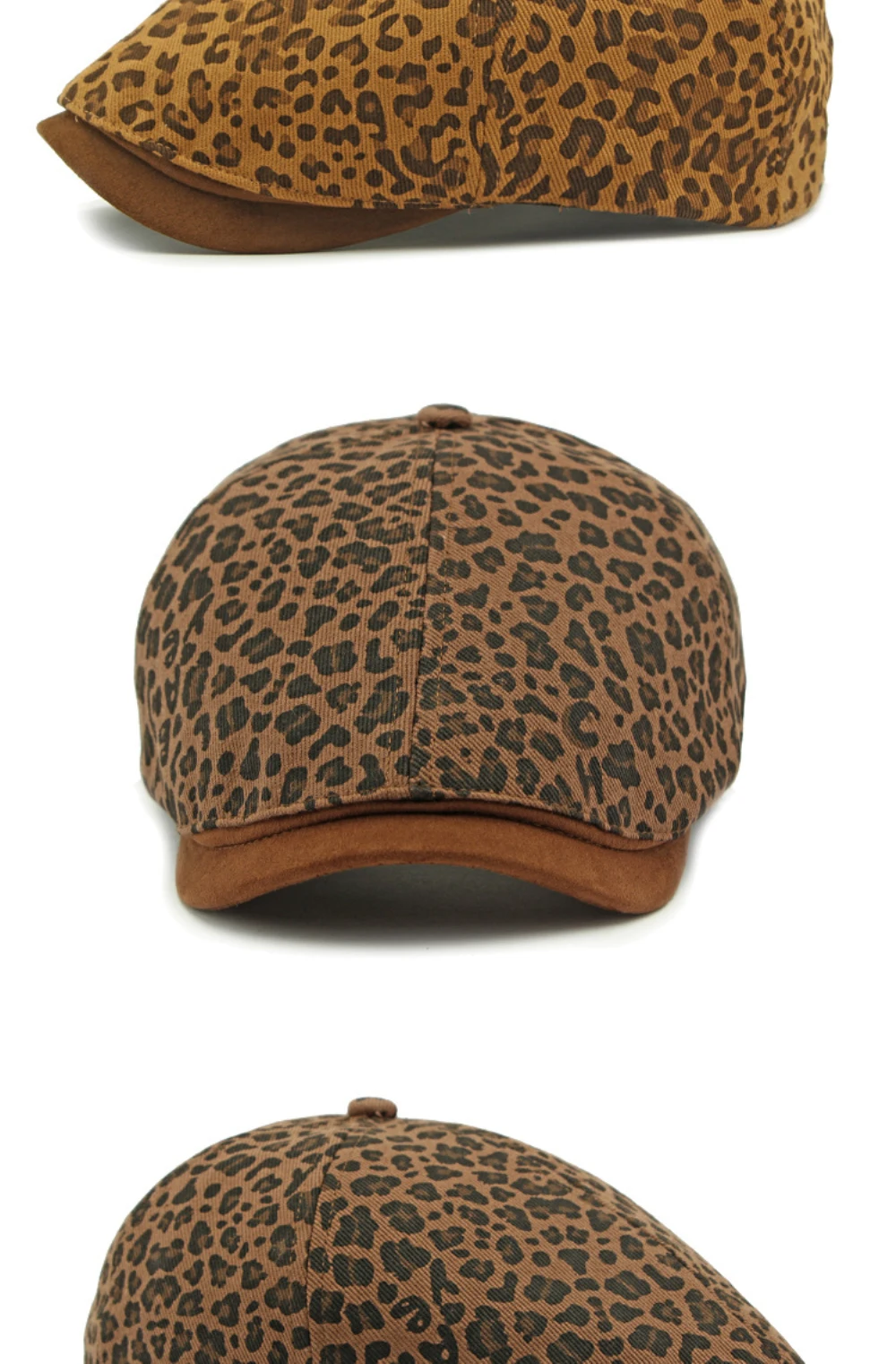 HT4791 Berets Frühling Herbst Hut Männer Frauen Leopard Achteckige Flache Kappe Künstler Maler Baskenmütze Hut Männlich Weiblich Einstellbare Baskenmütze Kappe – Detail 9