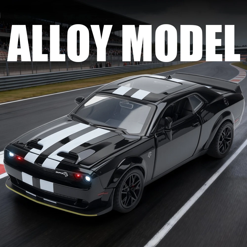 

Коллекционная модель спортивного автомобиля Red-Eyed Hellcat из литого сплава, масштаб 1:32, сувенир, игрушка