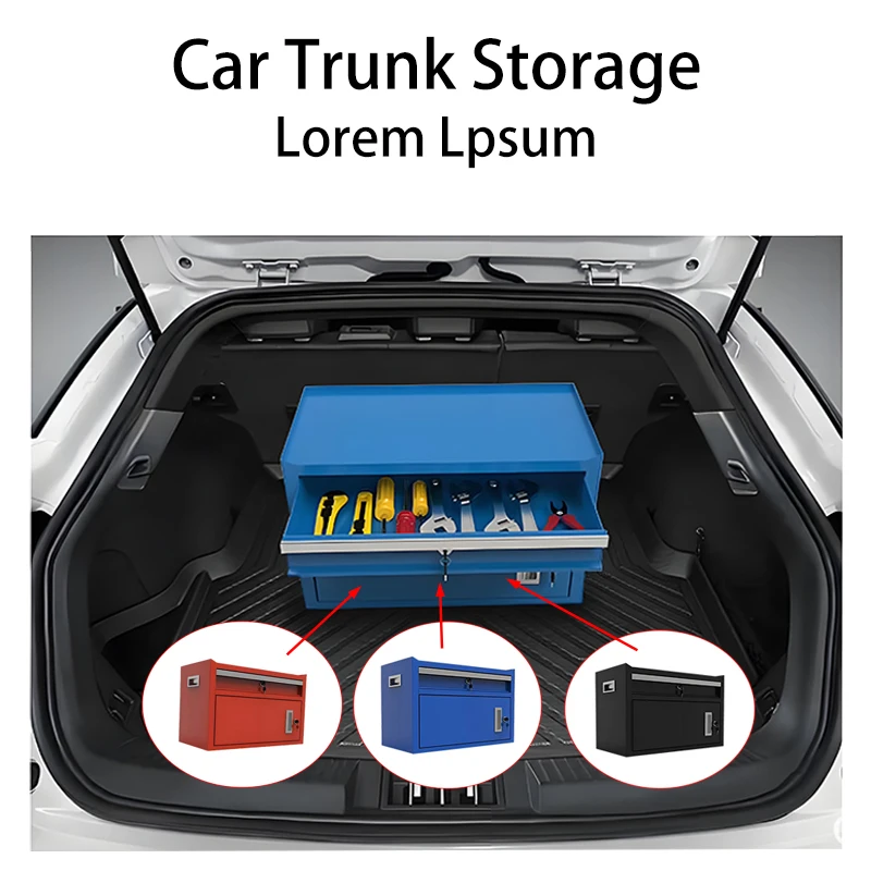 Car Drawer Style Toolbox File Cabinet Storage Of Multiple Styles Car Trunk Sorting Mini Tool Cabinet Hardware Office Supplies