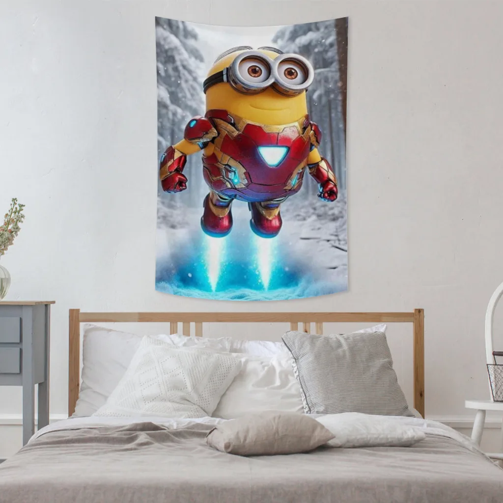 Minion Minions Fabric Tapestry    for Wall Bedroom Room Decorating Items