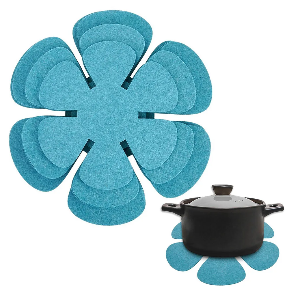 

12pcs Felt Placemat Pot Pan Protector Divider Pad Heat Insulation Anti Scratch Non Stick Cookware Utensils Tool 8/10/12inch