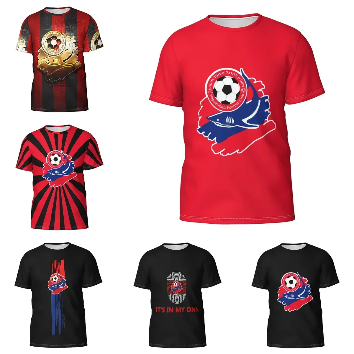 

Hapoel Haifa Men's Athletic Cotton Classic Short Sleeve Crewneck T-Shirt Tee Shirt