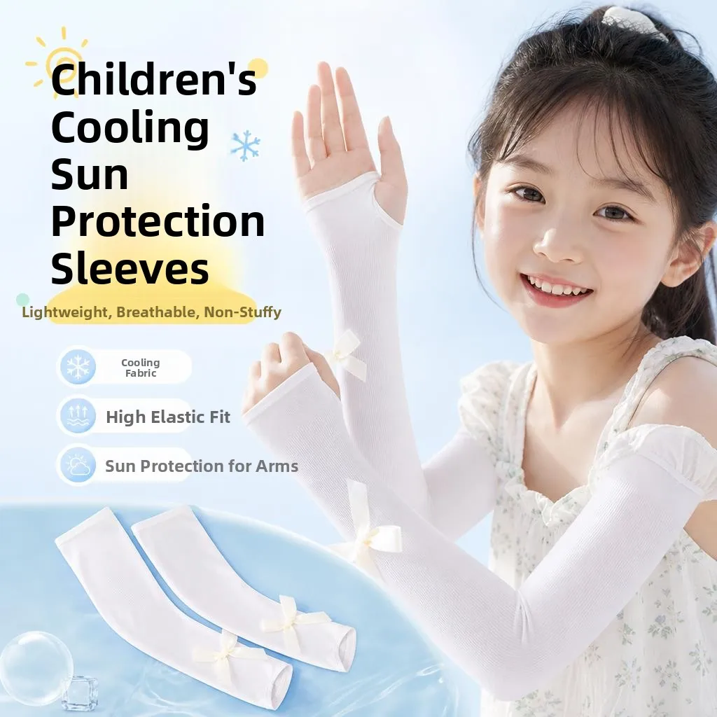 manchon-de-protection-solaire-pour-enfants-en-soie-glacee-fine-couvre-bras-leger-et-rafraichissant-pour-filles-ideal-pour-l'exterieur-en-ete