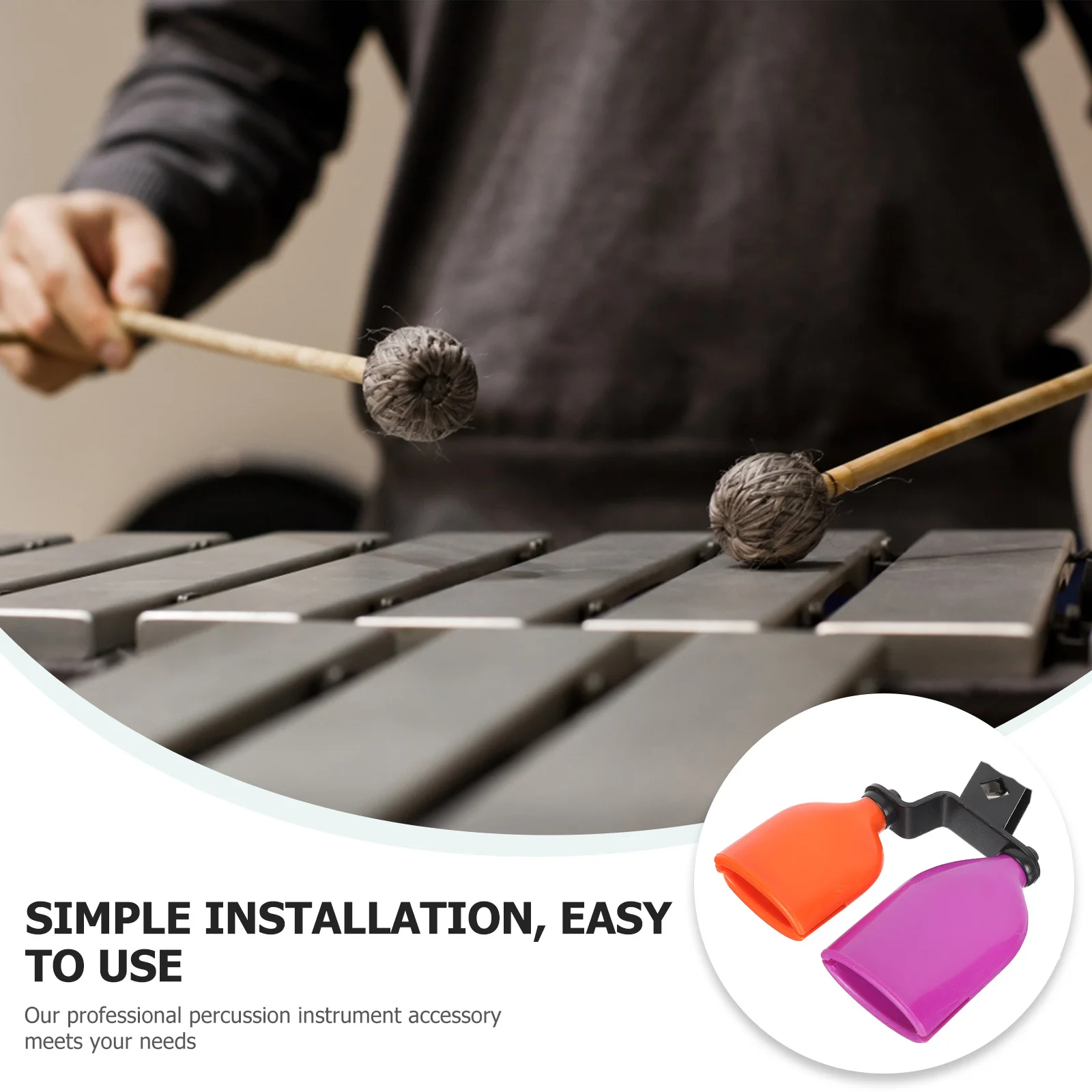 

High Low Tone Cowbell Block Drum Accessory for Drum Kit Set Professional Percussion Instrument Long Service Life Clear Sound