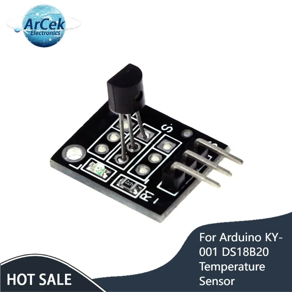 For Arduino KY-001 DS18B20 Temperature Sensor Module Measurement Module DC 3V ~ 5V Board