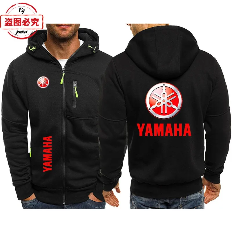 

European Size Yamaha Logo Printed Motorcycle Jacket Racing Suit Loose Men's Top Casual Hoodie Motorcycle Riding Suit Workwear