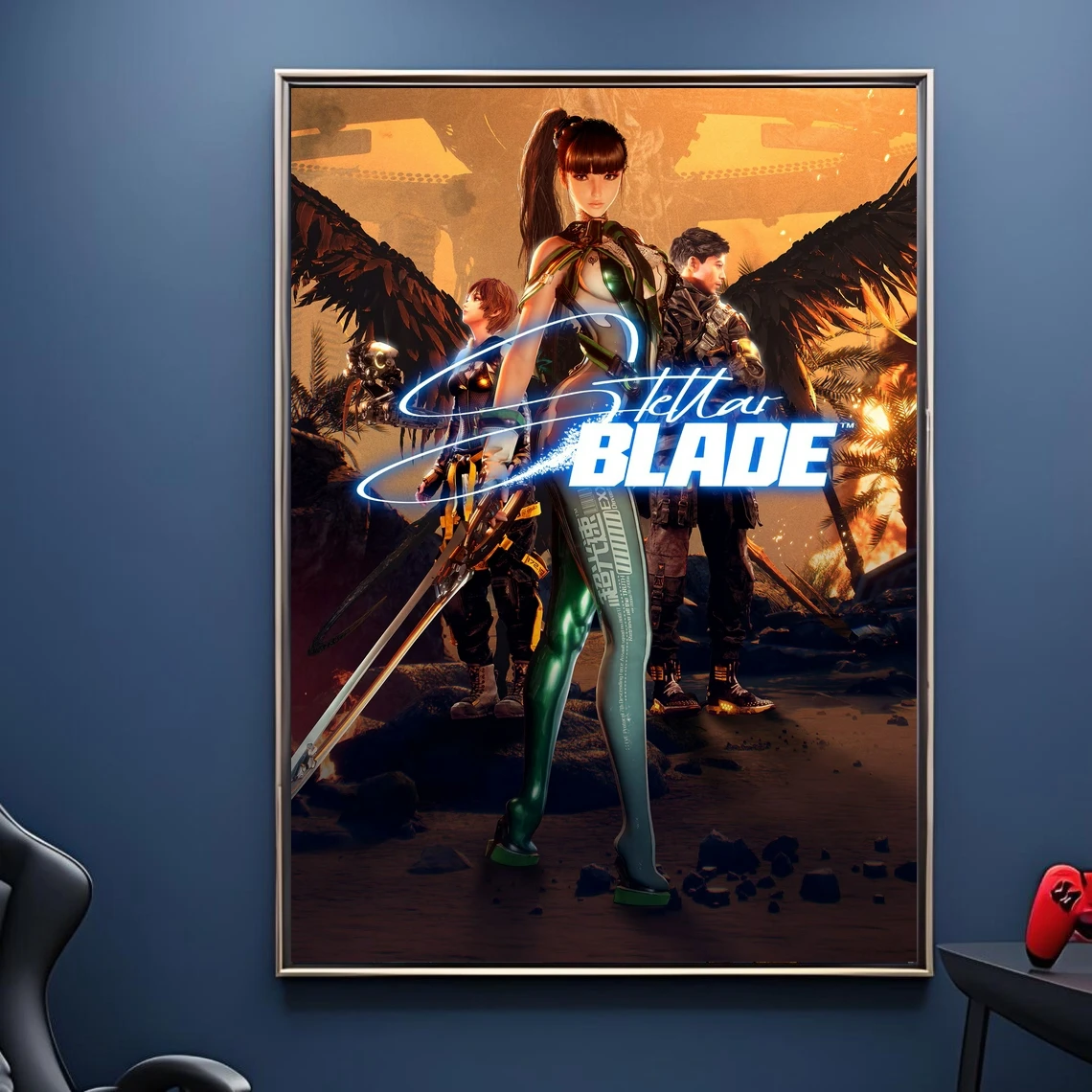 Stellar Blade لعبة فيديو ملصق غطاء قماش طباعة ديكور المنزل الفن طلاء جدران (بدون إطار)
