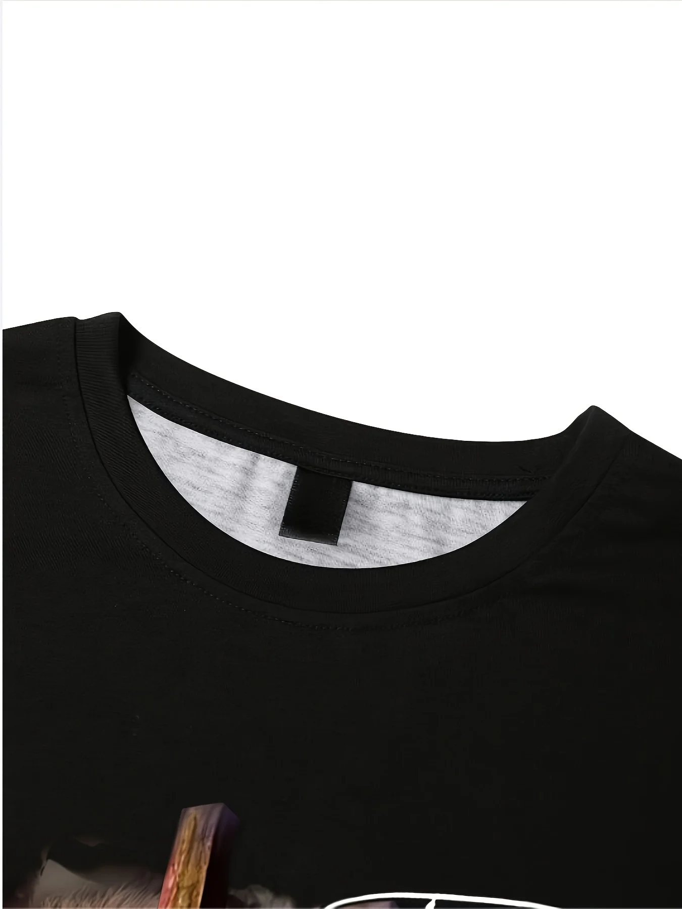 تي شيرت رجالي مطبوع عليه حروف الأسد بسيط ومتوافق مع رقبة دائرية وأكمام طويلة، مريح ومسامي ومناسب للسفر اليومي #4