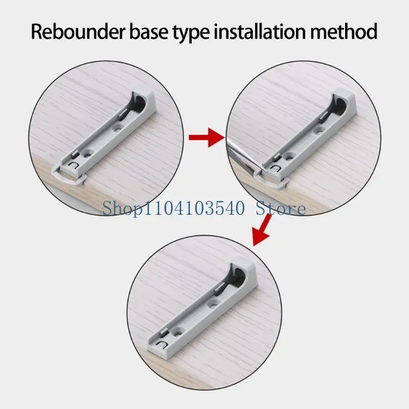02DC Pack of 4 Invisible Cabinet Door Push to Open Mechanism Plastic Touch Latches for Smooth Modern Furniture Installation
