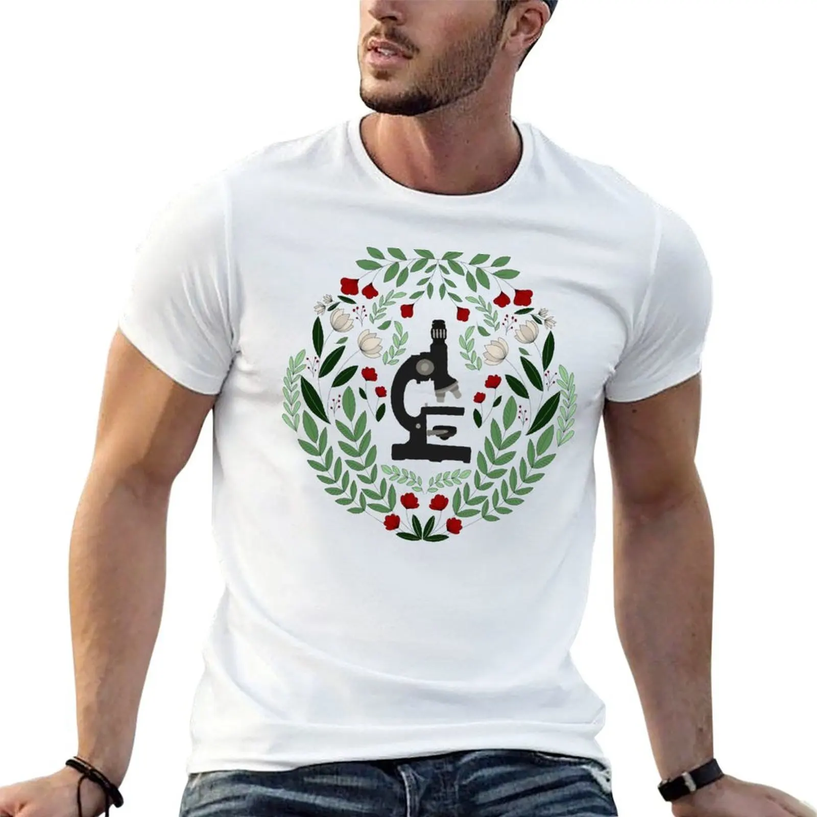 Folk Christmas Microscope T-Shirt Personalized t-shirt plus sizes fruit of the loom mens t shirts