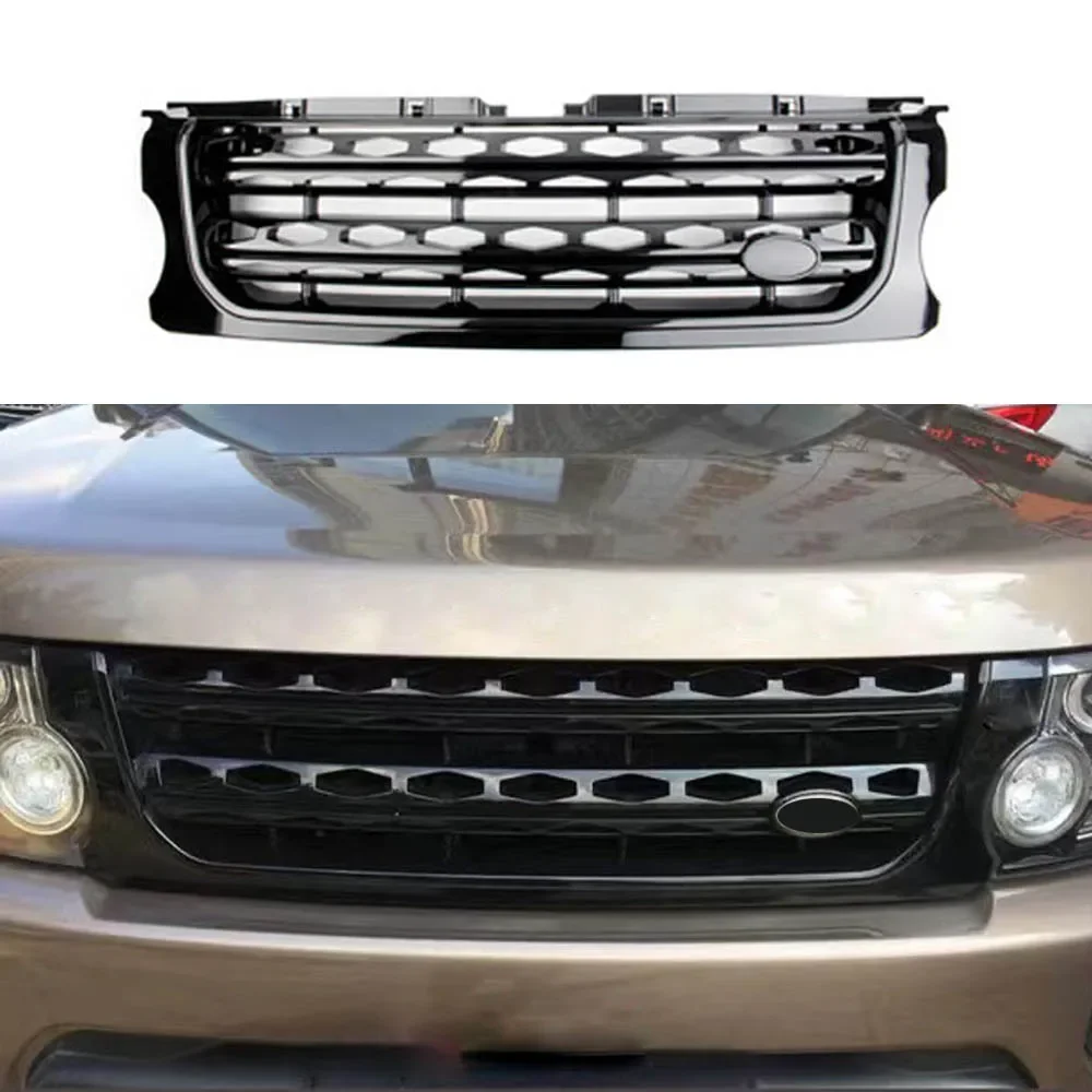 Pop Racing Grills For Discovery 4 LR4 2014 2015 2016 LR057534 Front Grill Mesh Bumper Cover Grille With Side Grill Auto Accessor
