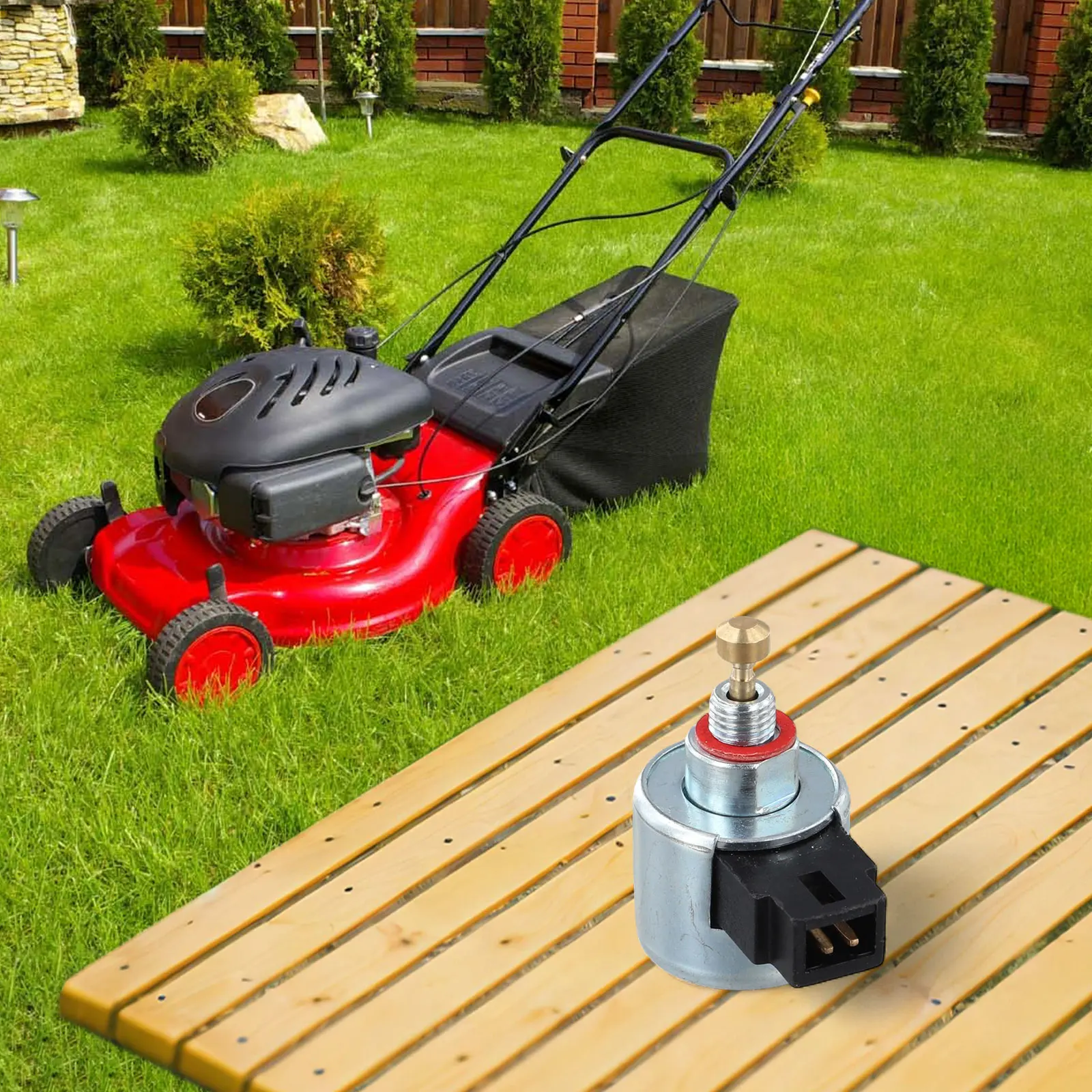 AUC13676 Fuel Solenoid Valve for Tractors and Mowers Including E160 Z735E S220 Improves Fuel Flow and Engine Stability