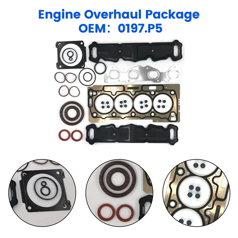 

2X Car Engine Overhaul Package 0197P5 0197.P5 For New 206 307 1.6