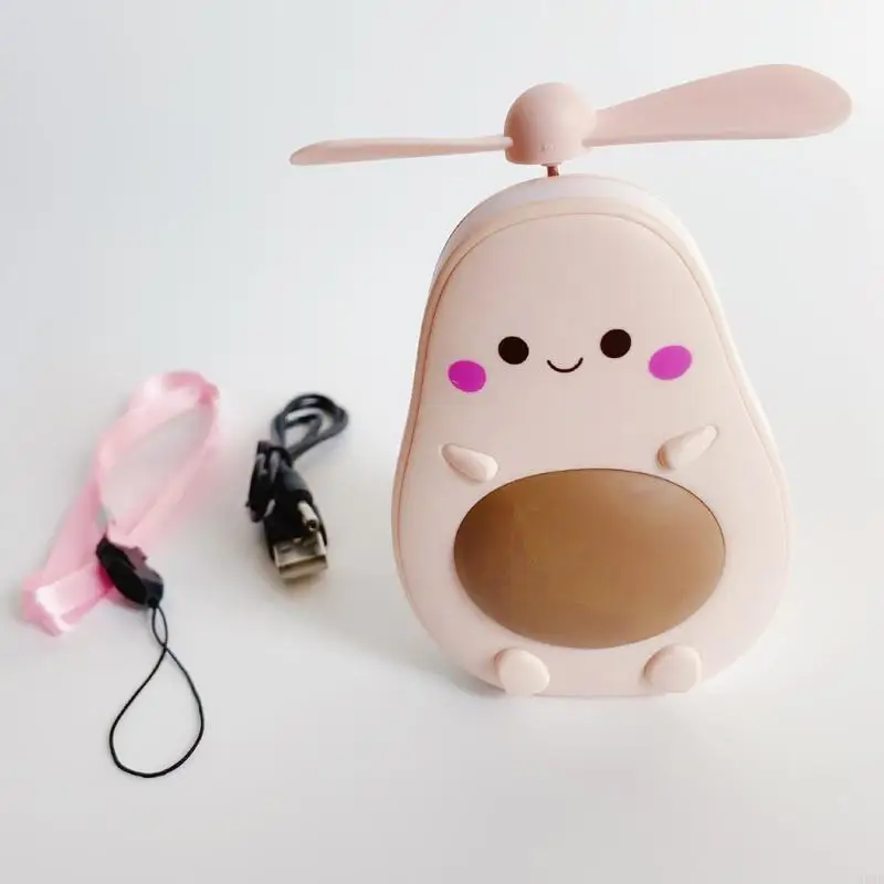 Quạt máy làm mát không khí cầm tay cầm tay cầm tay với đèn lấp đầy ánh sáng USB N58D