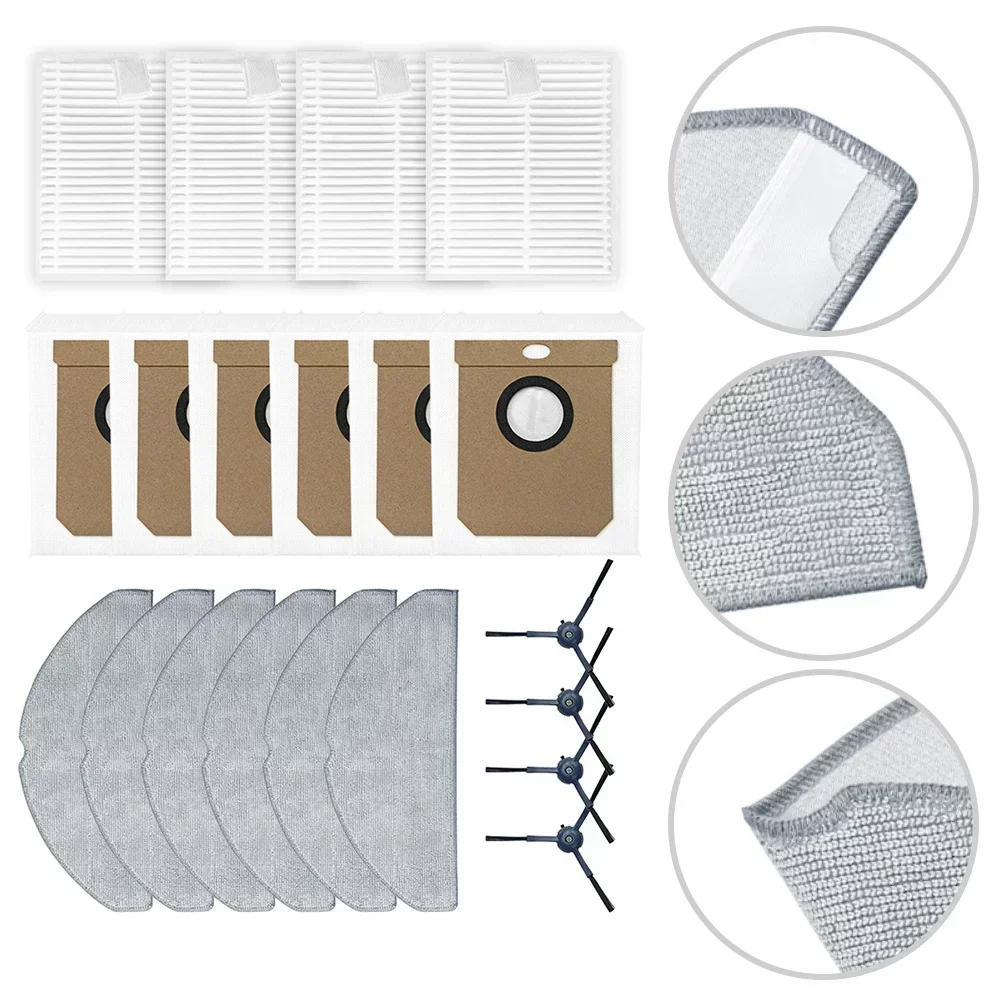 1 Set Filter Mop Cloth Dust Bag Side Brush Kit For Cecotec For Conga 8490 For Ultimate Ultra Power Vacuum Home Appliance Parts