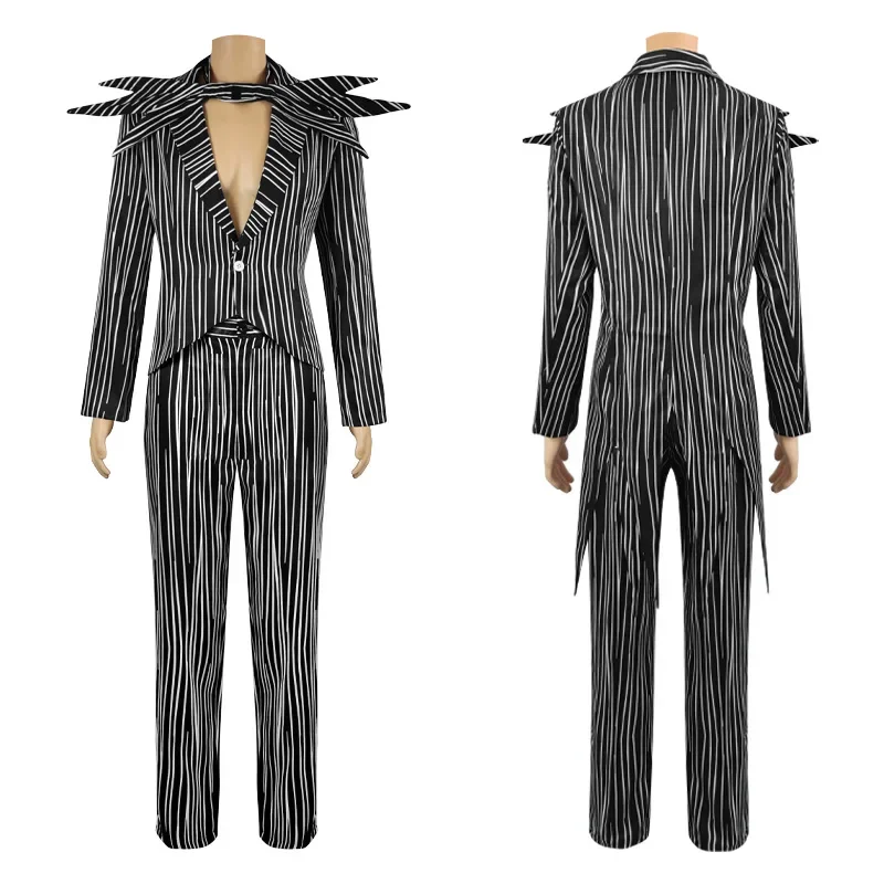 Disfraz de Sally de Halloween para mujer, disfraz de película de pesadilla antes de Navidad, traje de Jack Skelington, uniforme, novedad de 2023