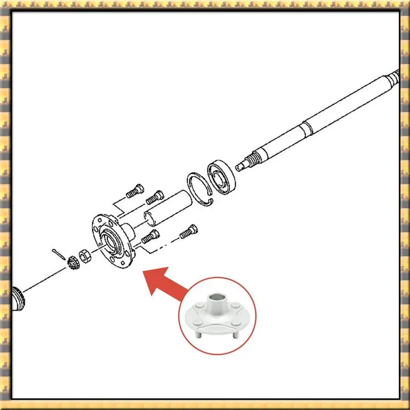 

AA79 New For Yamaha Golf Cart Rear Wheel Hub Part G29 Drive Gas Electric JW1-G6542-00-00 JW1-F53T0-09-00