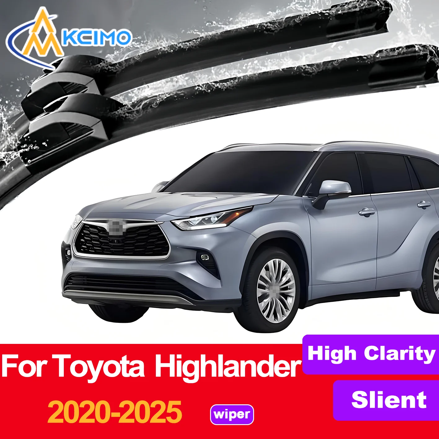2PCS HD Wiper Blades for Toyota Highlander XU70 2020-2025 Toyota Kluger (Australia)[53][54] Toyota Crown Kluger (China, FAW Toyo