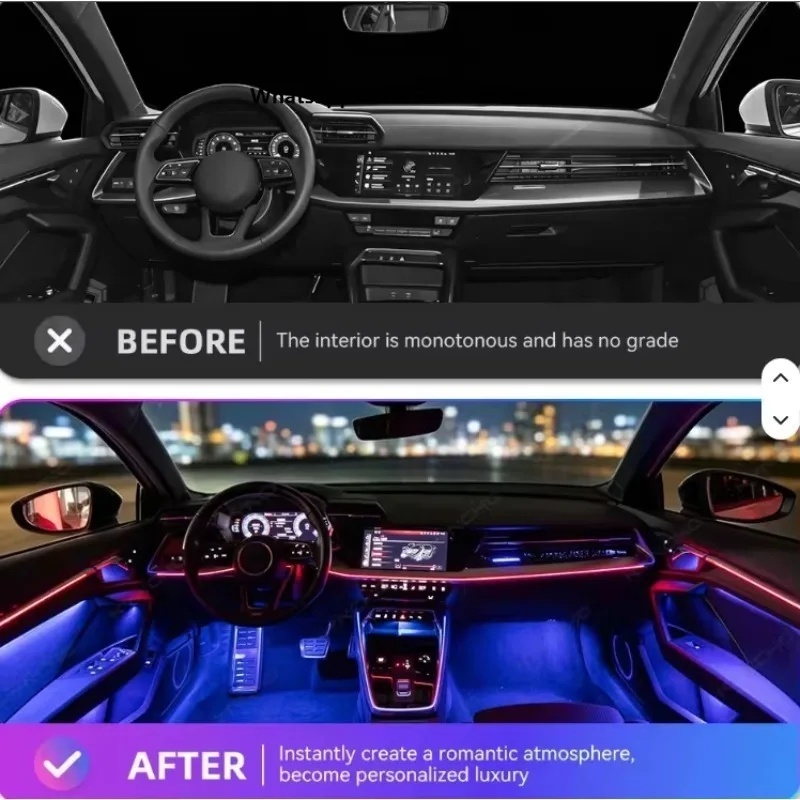 64 Colors LED  Control Multicolor Ambient Roof Light Kit Auto Interior Lighting for 2016-2022  7 Series G11