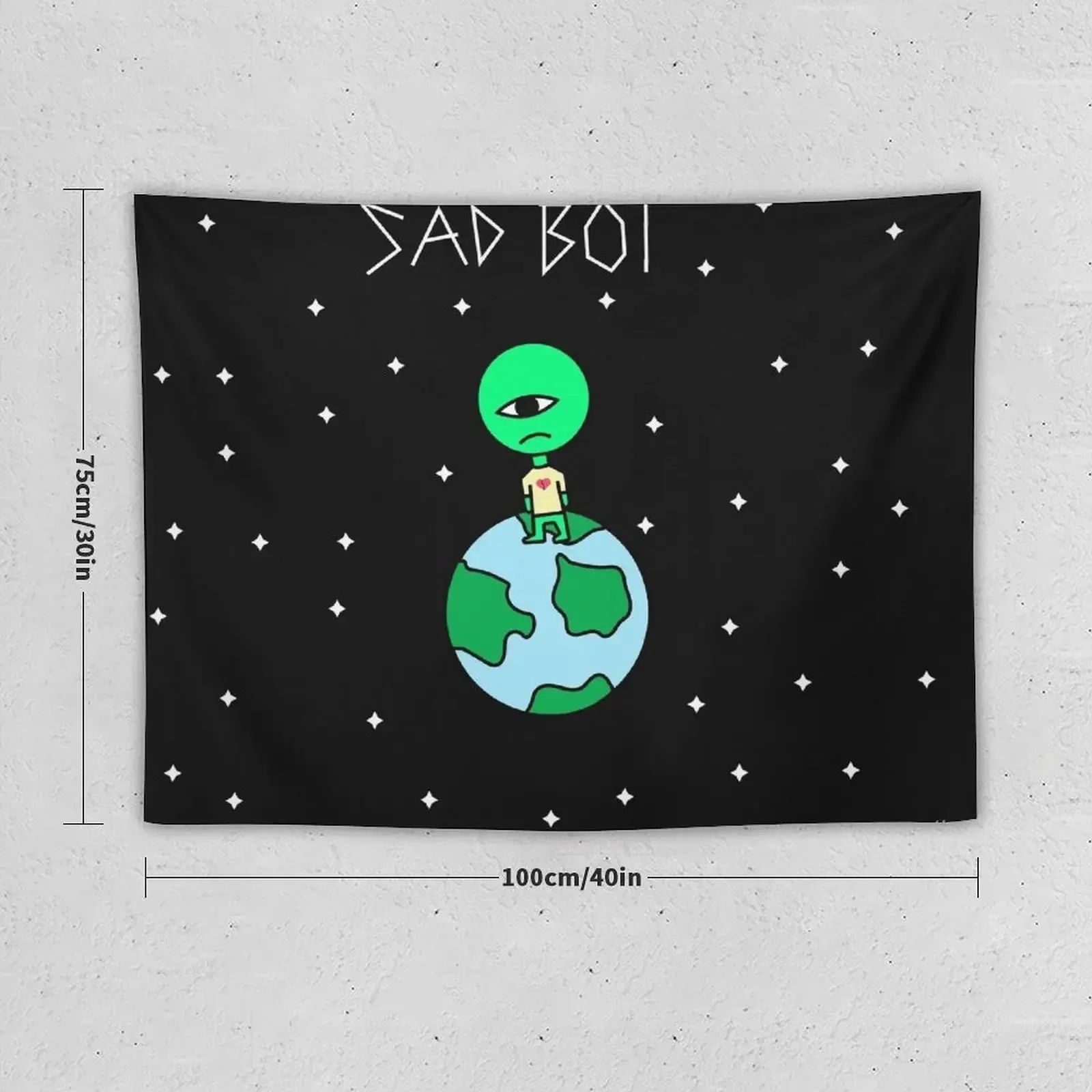 Sad Boi Alien Tapestry Wall Hanging Wall Japanese Room Decor Tapestry