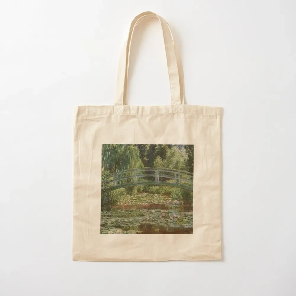 

Claude Monet Water Lilies and Japanese Bridge Tote Bag foldable reusable bag Fabric bag