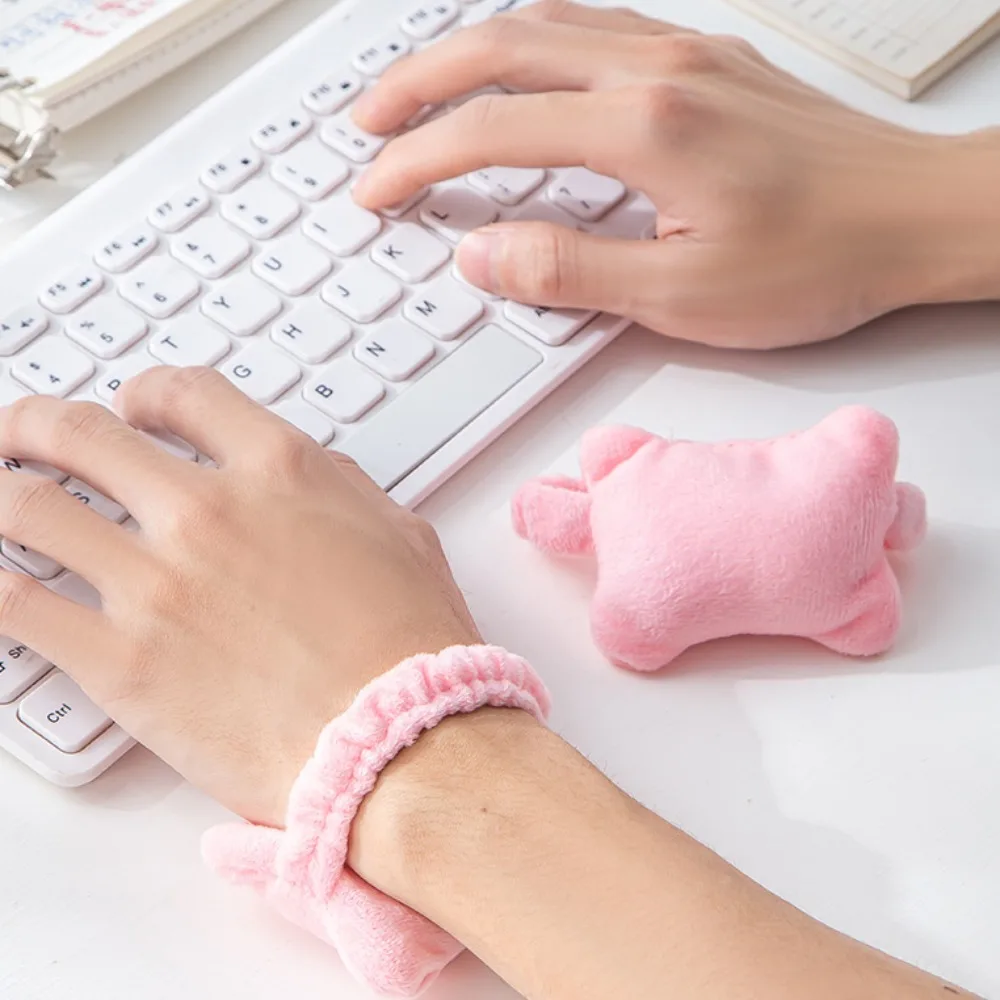 Plush Hand Pillow Mouse Wrist Guard Mouse Wrist Rest Mouse Wrist Band Support Cushion Hair Band Elastic Band Anti-wear Hand Rest