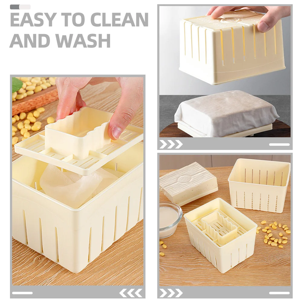 

1Set Tofu Maker Mold Press DIY Household Tofu Making Box Tool Kitchen Bean Curd Pressing Mold Kitchen Tool Home Supplies