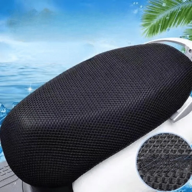 3pcs Electric Vehicle Mesh Cover Summer Sun Protection Thickened Battery Car Seat Cover Waterproof All Season Universal