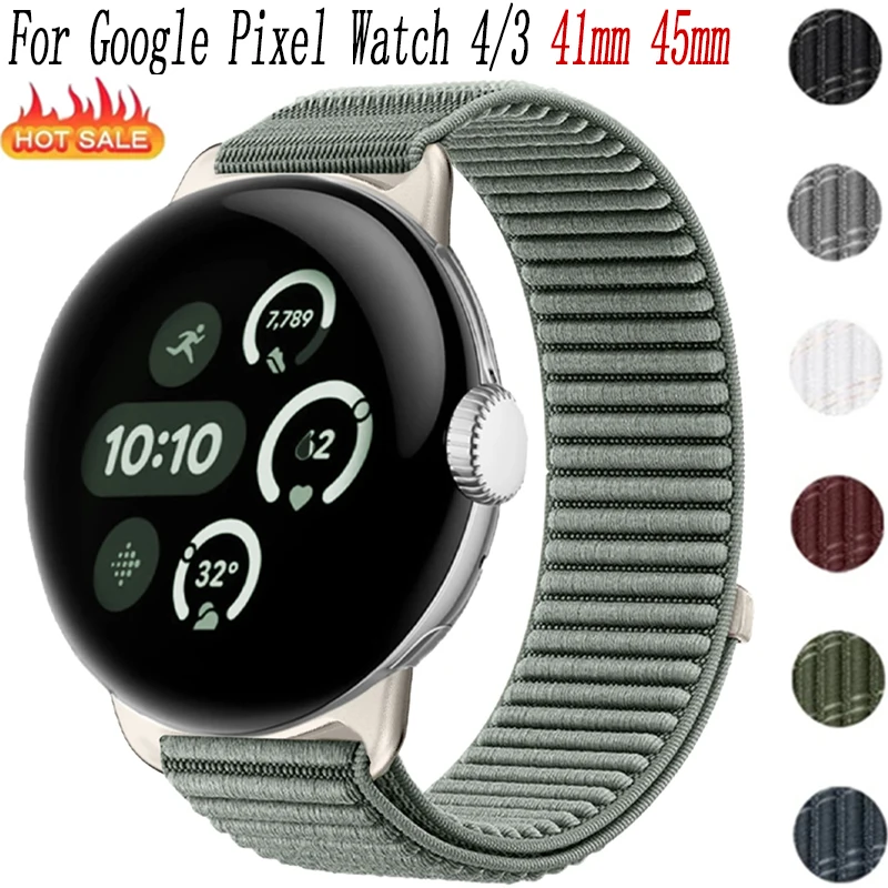 Nylon-Geflechtband für Google Pixel Watch 4 41 mm 45 mm, sportliches, bequemes Armband für Google Pixel Watch 4/3/2/1 Gürtel