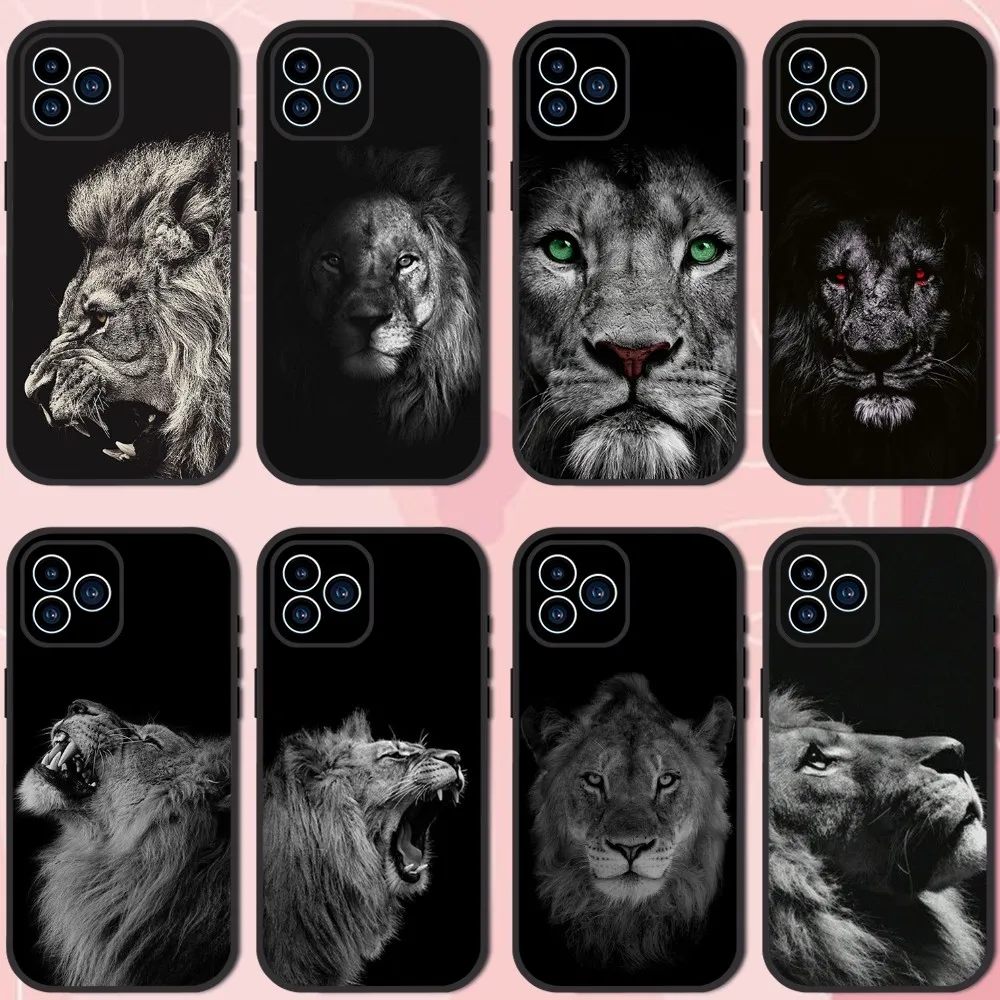 Gray Black Lions Animal Phone Case For Samsung Galaxy S10 FE S21 Ultra S22 Lite Soft Phone Shell Note 10 Back Cover