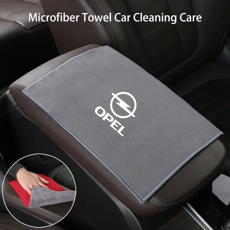 Microfiber Towel Car Cleaning Care Tools Accessories For Opel Corsa Astra Insignia Vectra Zafira Meriva Mokka Grandland Vivaro