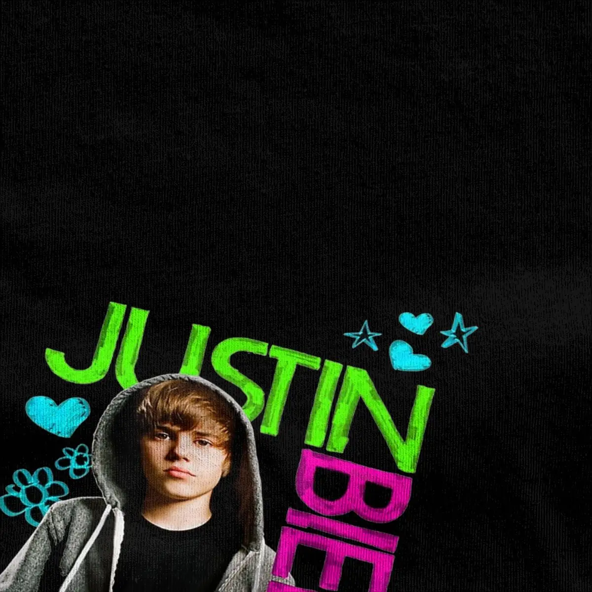 Official Justin Bieber Black Merch T-Shirt Men Women Funny 100% Cotton Graphic Printing Clothing