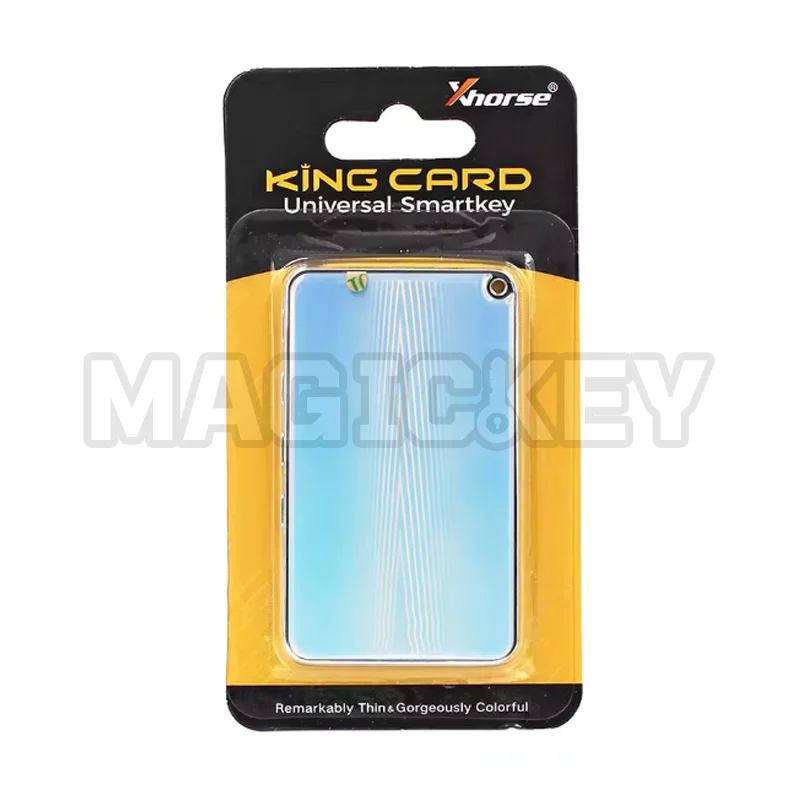 Xhorse King Card XSKC04EN XSKC05EN 4 Buttons Slimmest Universal Smart Remote Key with Built-in 2 Batteries Sky Blue Diamond Blue