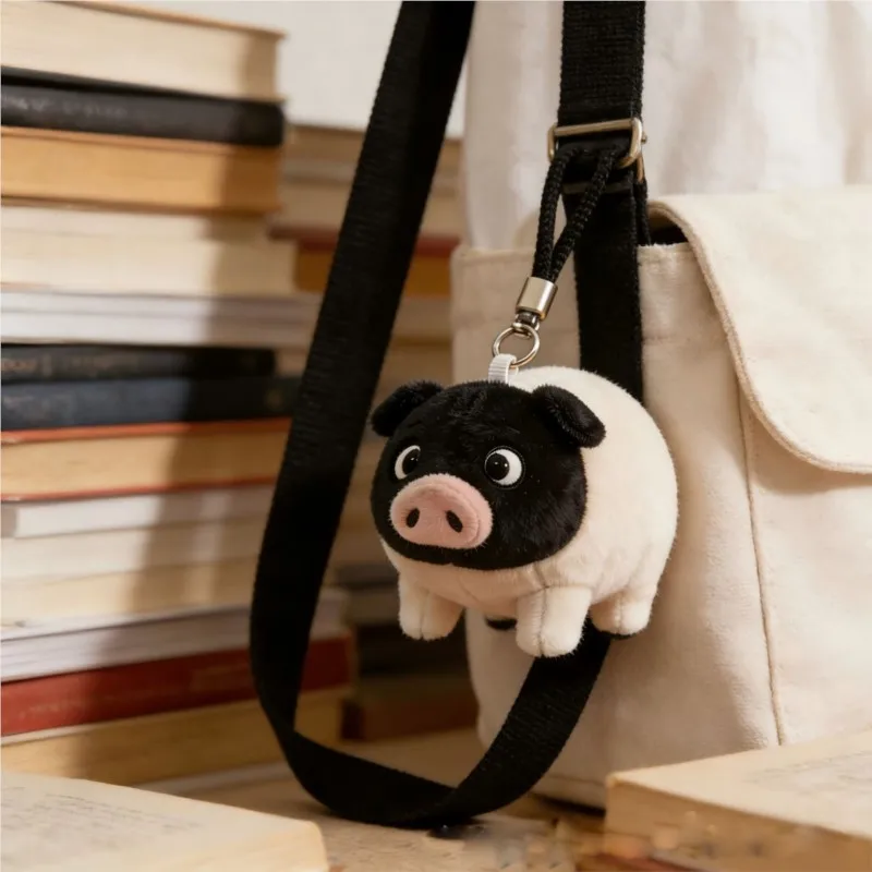 

10cm Black Face Piggy Plush Toys Soft Chubby Cartoon Piggy Doll Cute Pig Plush Doll Toys Amusing Cute Keychain Bags Hanging Toys