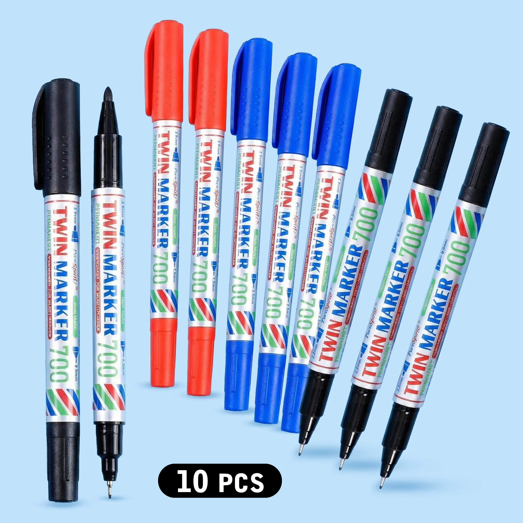 10Pcs Twin Tip Perm…