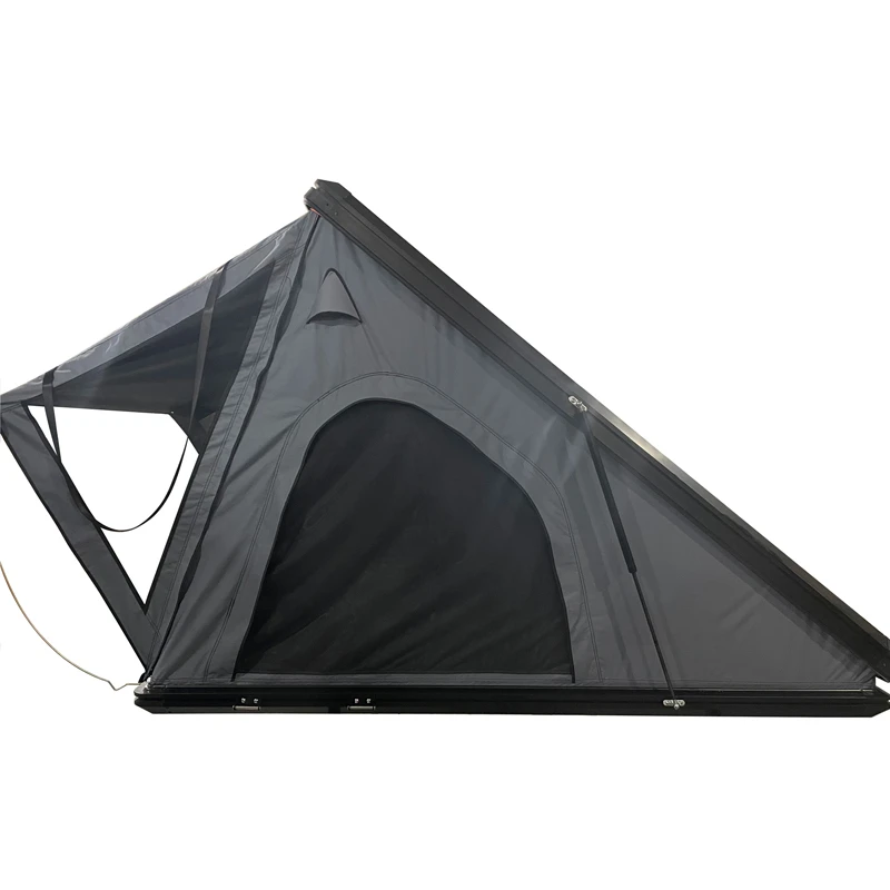 2022 Hot Sale Outdoor Aluminum Triangular  Hard Shell Roof Top Tent Light Car Rooftop Tent Car Roof Tent for Sale