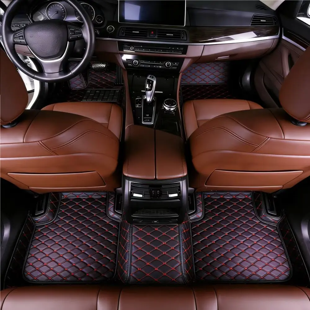 Car Mats For Skoda Fabia 5J MG MK2 2007~2014 Auto Carpets Rugs Leather Floor Mat Waterproof Pad Interior Parts Car Accessories 5