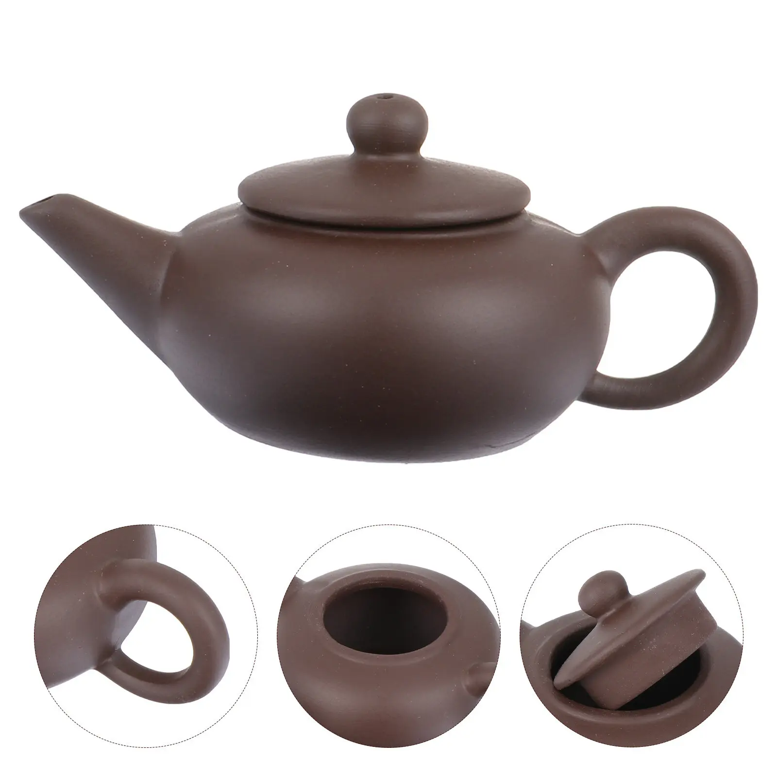1Pcs Delicate Ceramic Mini Pot Retro Elegant Teapot Creative Tea Pot for Home Office Use Household Ceramic Teapot