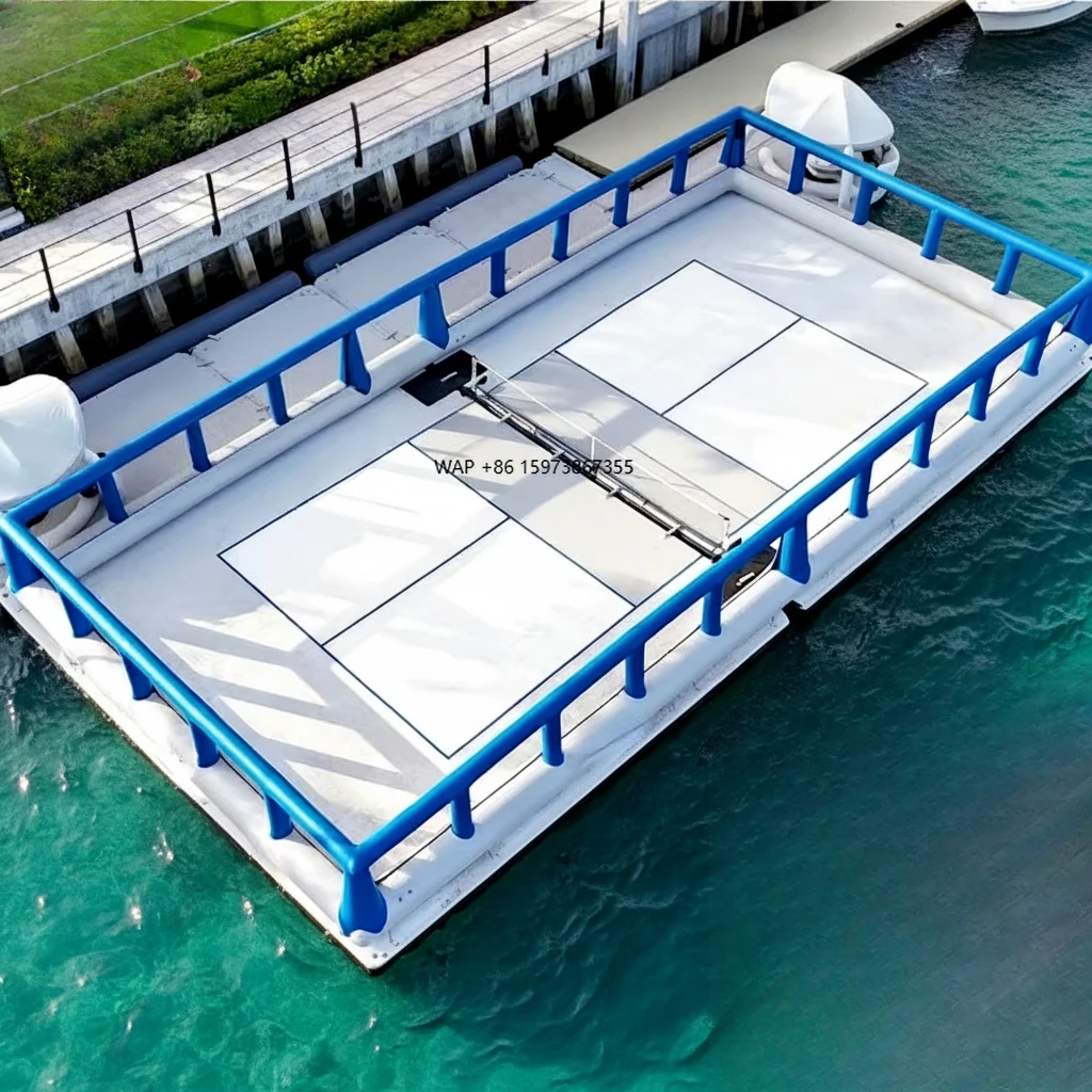 

Прочная надувная плавучая платформа для пиклбола, водный спорт, индивидуальная упаковка, коммерческое использование, материал ПВХ, грузоподъемность 500 кг