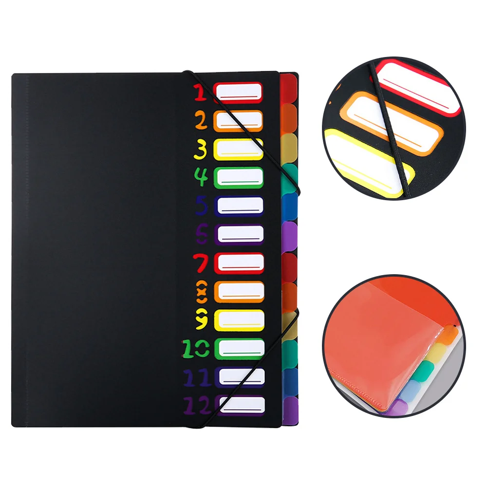 

Пластиковая расширяющаяся папка для файлов формата А4, многослойный органайзер для документов для квитанций, документов, карточек, билетов, портативный держатель для переплета