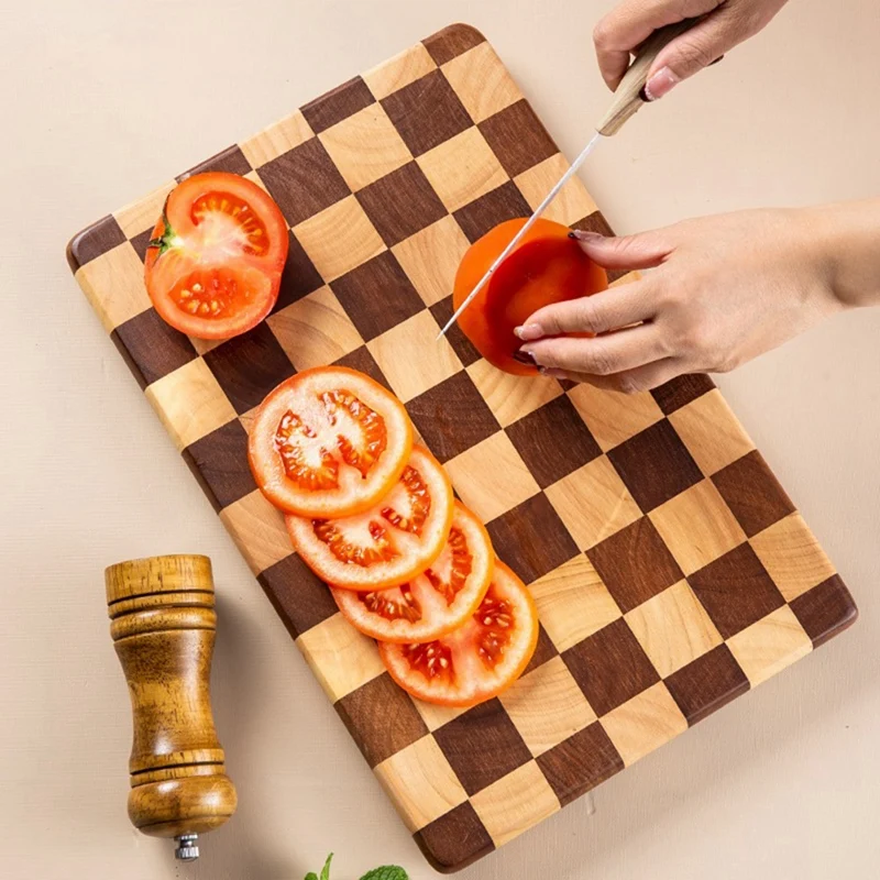 Chessboard, Cutting Board, Household Splicing Cutting Board, Kitchen Fruit Supplement Board, Solid Wood, Cutting Board