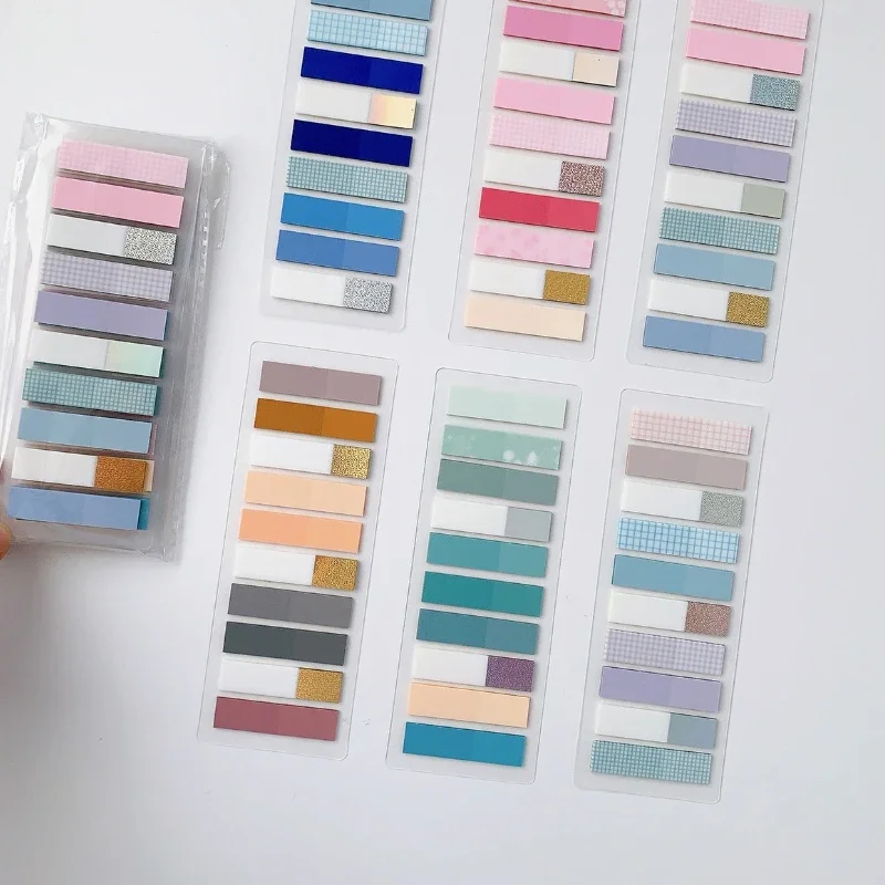 

200 Sheets Transparent Sticky Notes Tab Self-Adhesive Kawaii Clear Bookmarkers Annotation Books Page Marker Stationery
