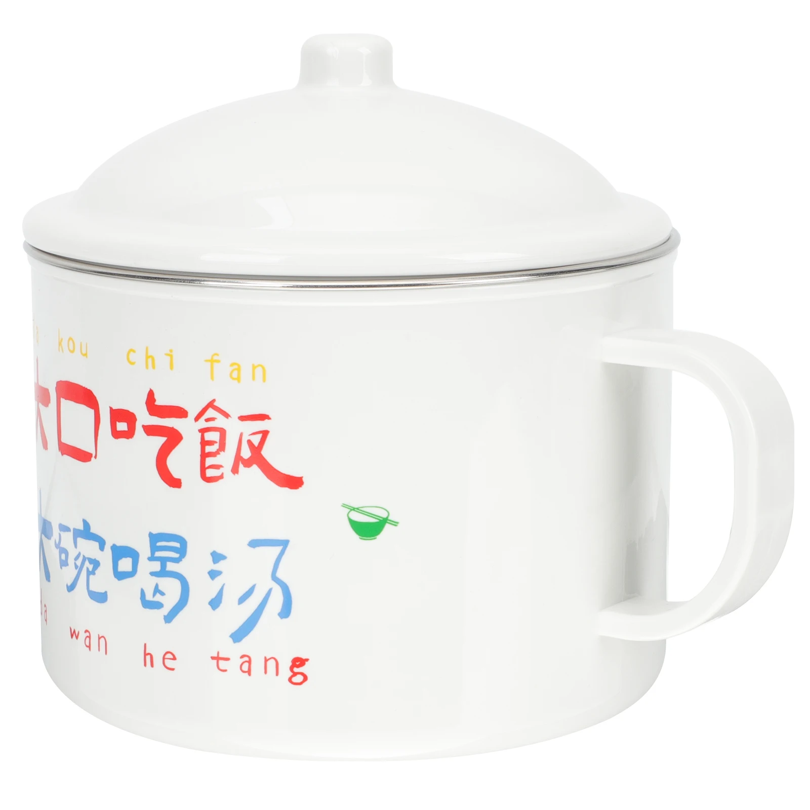 

Instant Noodle Bowl Reusable Stainless Steel Large Soup Ramen Travel Coffee Cup Asian Leak Proof Cover Anti Scald
