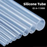 1/2/5M Food Grade Transparent Silicone Rubber Hose ID1 2 3 4 5 6 7 8 9 10mm OD Flexible Nontoxic Silicone Tube Clear soft