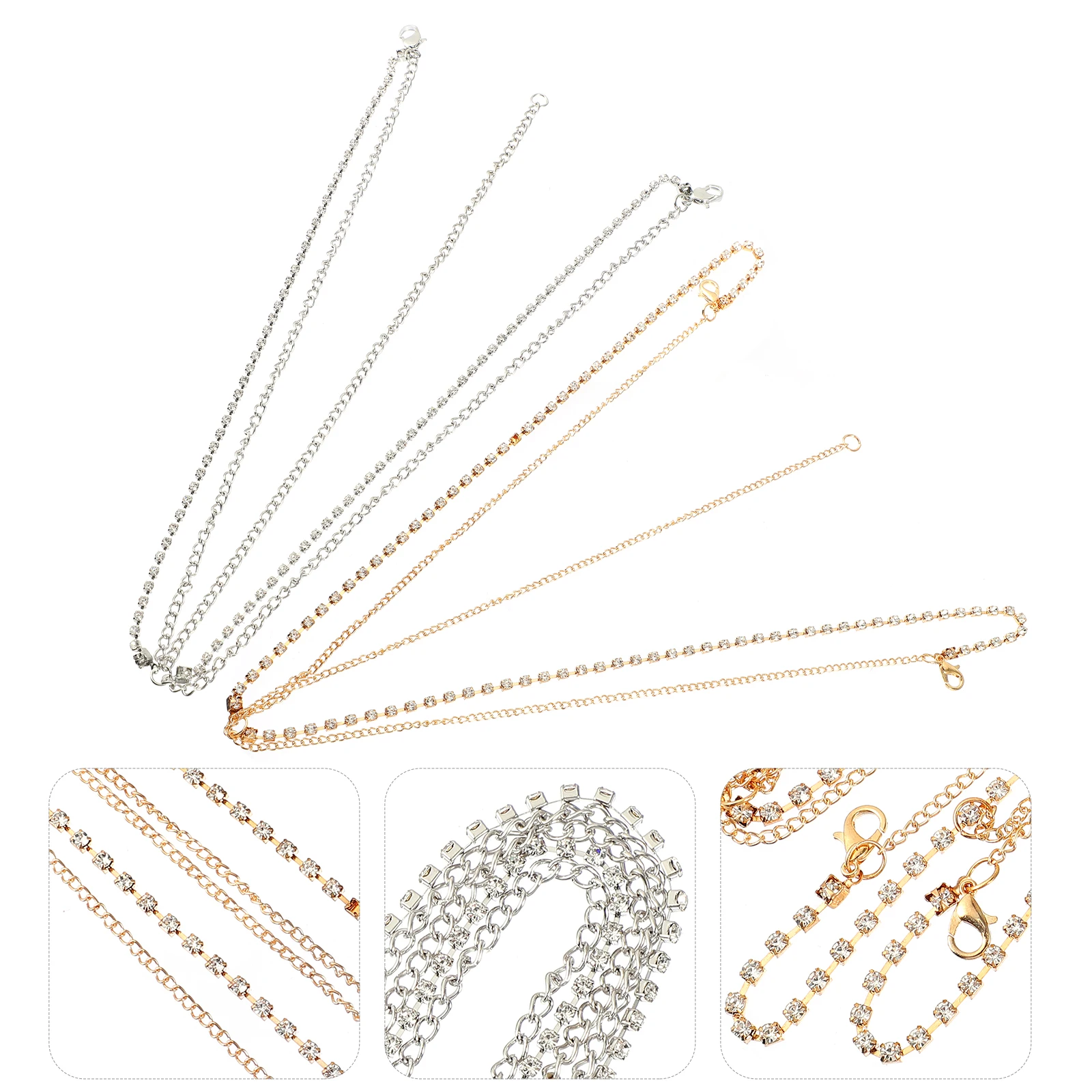 

4Pcs Alloy Tassel Hair Accessories Shiny Head Chain for Women Bridal Wedding Engagement Classic Elegance Hairpiece