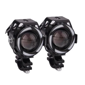 Holofote para motocicleta u7, lente led, luzes de condução drl para scooter, moto, anjo, diabo, olhos, aviso piscante, lâmpada de motor, lâmpada led 12 principais vendas capa para gome u7 - №4