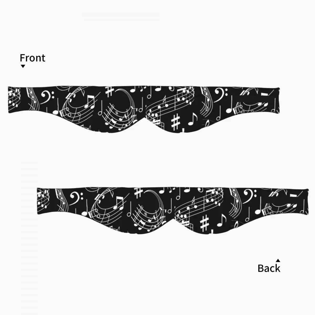 Music, Musical Notes sleep eye mask Light Blocking Portable Eye Cover for Girls Boys Travel Party Gift Eyeshade eyepatch view 3