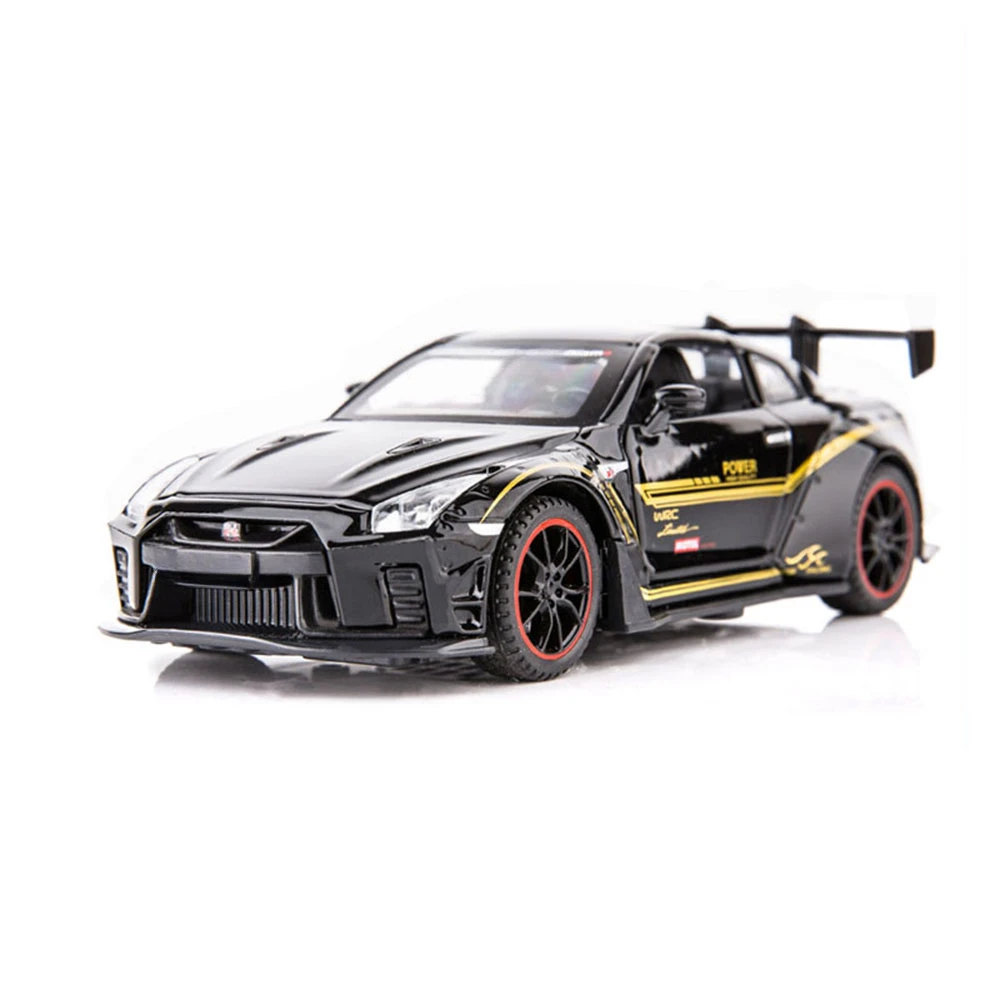 1/32 1/24 GTR R35 Racing Car Model Toy Alloy Diecast & Toy Vehicles Children Kids Toys Car with Sound and Light for Boys Gifts