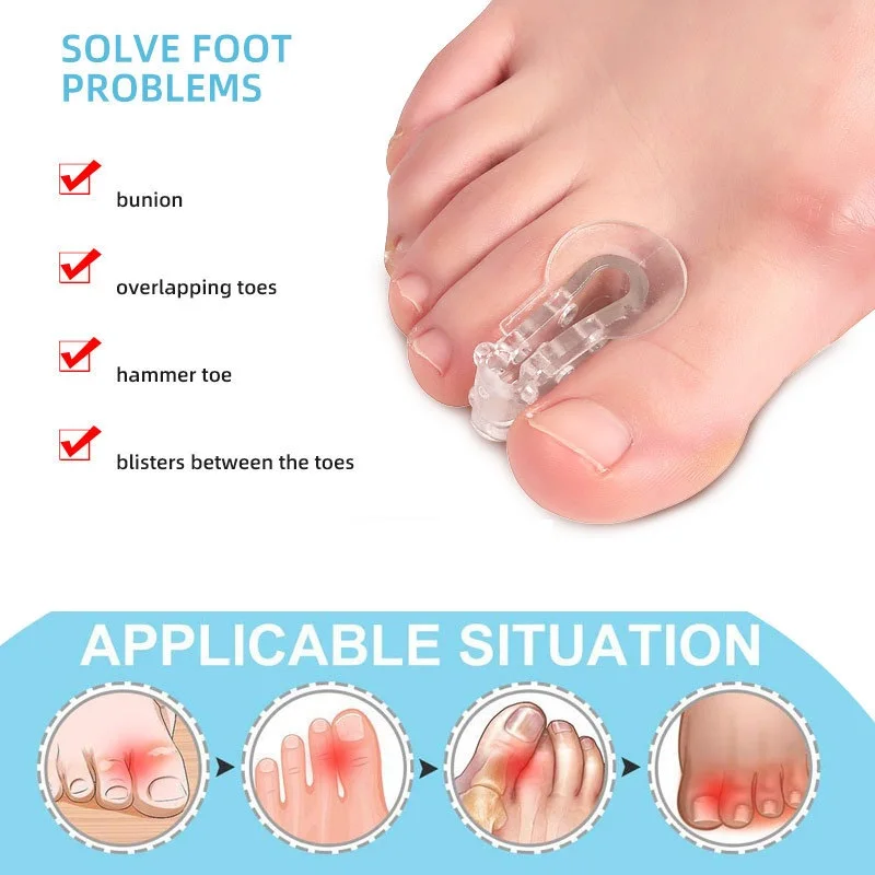 Toe Splitter Thumb Valgus Corrector Big Foot Bone Orthosis Clip Toe Pad Toe OverUniversal Box