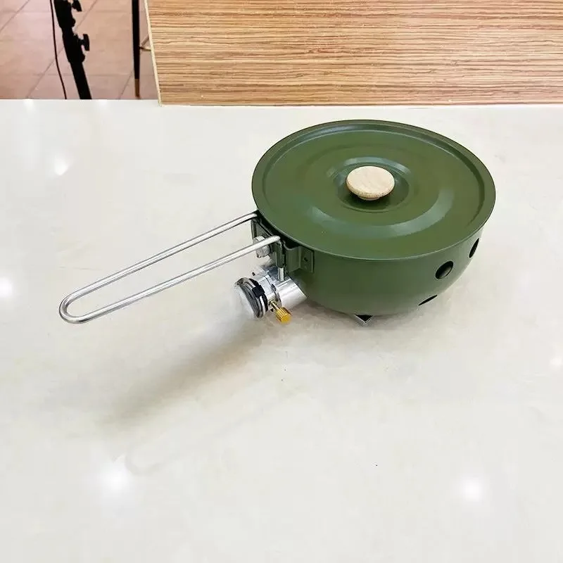 Portable Integrated Outdoor Stove Pot Combo Lightweight Camping Cookware Set For Hiking Backpacking Picnic Travel Outdoor